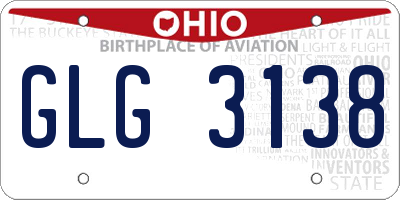 OH license plate GLG3138