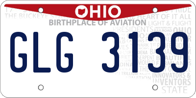 OH license plate GLG3139