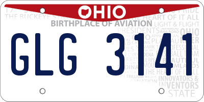OH license plate GLG3141