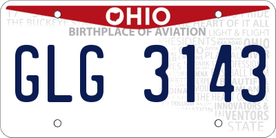 OH license plate GLG3143