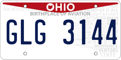 OH license plate GLG3144