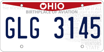 OH license plate GLG3145