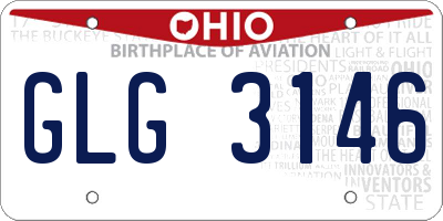 OH license plate GLG3146