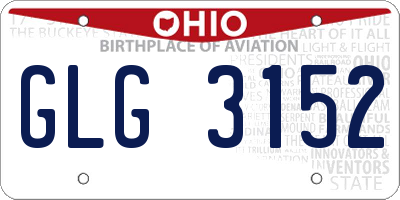 OH license plate GLG3152