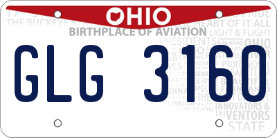 OH license plate GLG3160