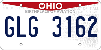 OH license plate GLG3162