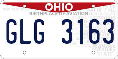 OH license plate GLG3163