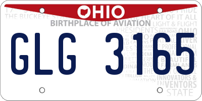 OH license plate GLG3165