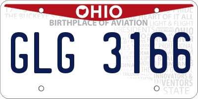 OH license plate GLG3166