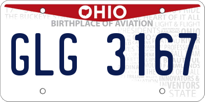 OH license plate GLG3167