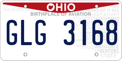 OH license plate GLG3168