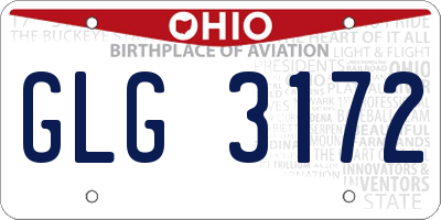 OH license plate GLG3172