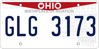 OH license plate GLG3173