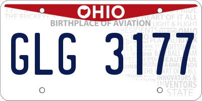 OH license plate GLG3177