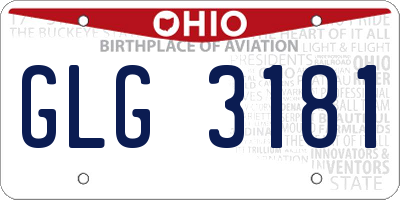 OH license plate GLG3181
