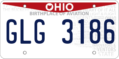 OH license plate GLG3186