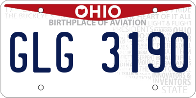 OH license plate GLG3190