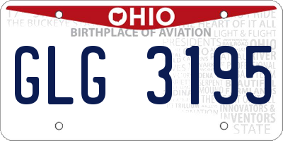 OH license plate GLG3195