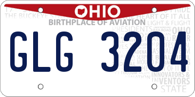 OH license plate GLG3204
