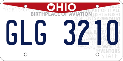 OH license plate GLG3210