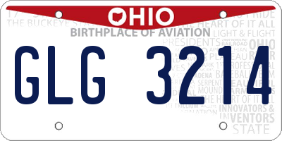 OH license plate GLG3214