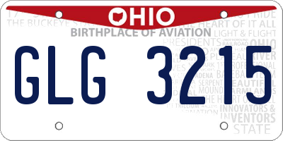 OH license plate GLG3215