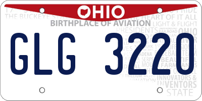 OH license plate GLG3220