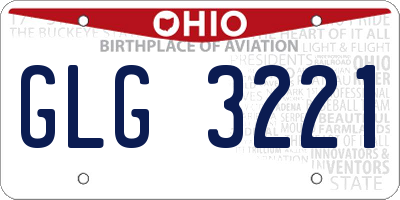 OH license plate GLG3221