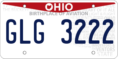 OH license plate GLG3222