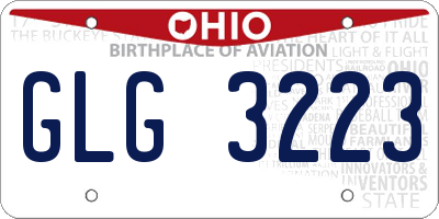 OH license plate GLG3223