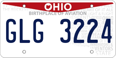 OH license plate GLG3224