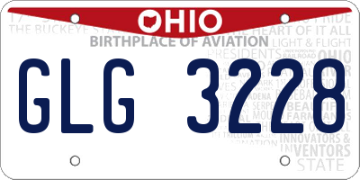 OH license plate GLG3228
