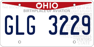 OH license plate GLG3229
