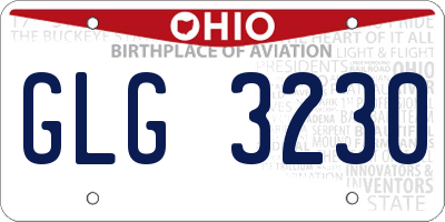 OH license plate GLG3230