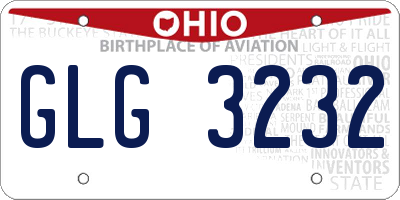 OH license plate GLG3232