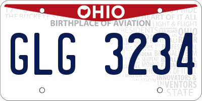 OH license plate GLG3234