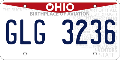 OH license plate GLG3236