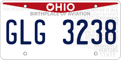 OH license plate GLG3238