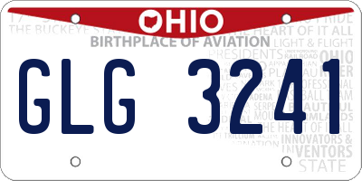 OH license plate GLG3241