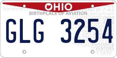 OH license plate GLG3254