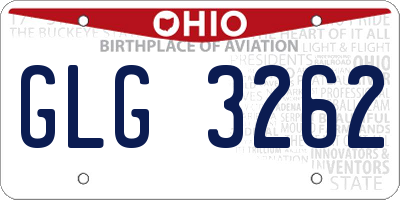 OH license plate GLG3262