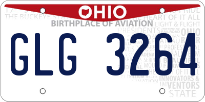 OH license plate GLG3264