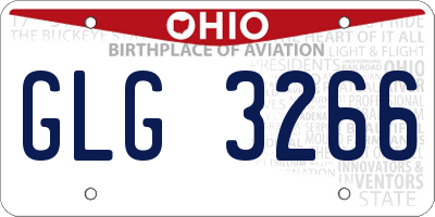 OH license plate GLG3266