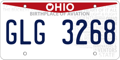 OH license plate GLG3268