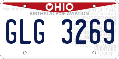 OH license plate GLG3269