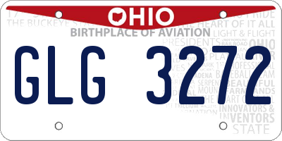 OH license plate GLG3272