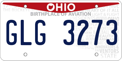 OH license plate GLG3273