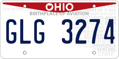 OH license plate GLG3274