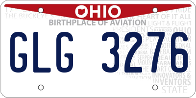 OH license plate GLG3276