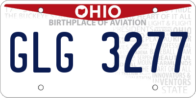 OH license plate GLG3277